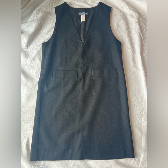 Vintage 90s minimalist wool shift dress Made in USA By Herman Geist classic - Picture 9 of 16